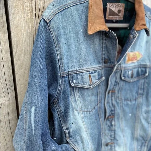 Vintage Canada Sportswear Denim Jacket – Distressed vibes Sz M - Picture 6 of 14